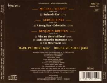 CD Benjamin Britten: Who Are These Children? • Six Hölderlin Fragments • Young Man's Exhortation • Boyhood's End