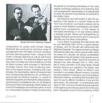 CD Benjamin Schmid Jazz Quartet: Hot Club Jazz