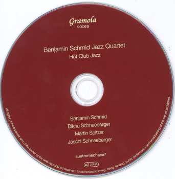 CD Benjamin Schmid Jazz Quartet: Hot Club Jazz