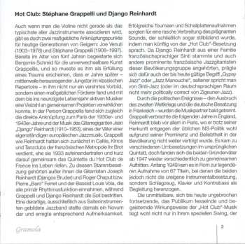 CD Benjamin Schmid Jazz Quartet: Hot Club Jazz