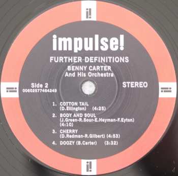 LP Benny Carter And His Orchestra: Further Definitions