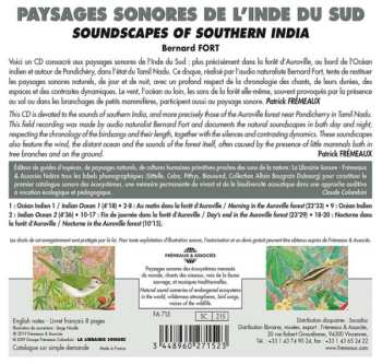 CD Bernard Fort: Paysages Sonores De L'Inde Du Sud [Soundscapes Of Southern India]