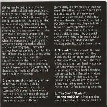 CD Bernard Herrmann: Psycho (Complete Music For Alfred Hitchcock's Classic Suspense Thriller) LTD