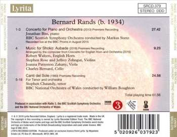 CD Bernard Rands: Piano Concerto / Aubade / Canti Del Sole