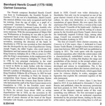CD Bernhard Henrik Crusell: Clarinet Concertos
