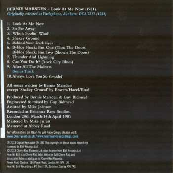 CD Bernie Marsden: Look At Me Now