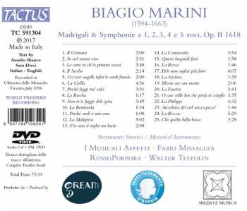CD/DVD Biagio Marini: Madrigali Et Symfonie Op. II