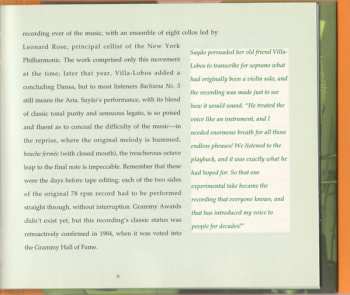 CD Bidú Sayão: Bachiana Brasiliera No. 5 Opera Arias & Brazilian Folksongs