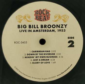 LP Big Bill Broonzy: Live In Amsterdam 1953 LTD