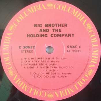 LP Big Brother & The Holding Company: Big Brother & The Holding Company Featuring Janis Joplin