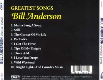 CD Bill Anderson: Greatest Songs
