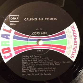 LP Bill Haley And His Comets: Calling All Comets