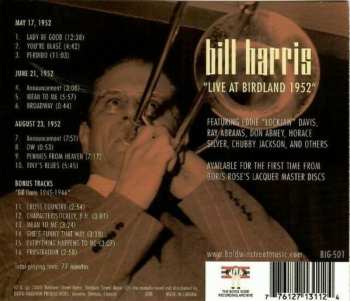 CD Bill Harris: Live At Birdland 1952
