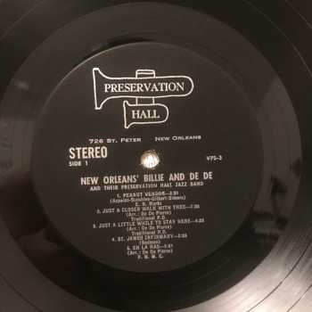 LP Preservation Hall Jazz Band: New Orleans' Billie & De De And Their Preservation Hall Jazz Band