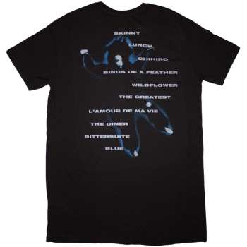 Mercancía Billie Eilish: Billie Eilish Ladies T-shirt Dress: Hmhas Tracklist (black) (back Print) (small) S