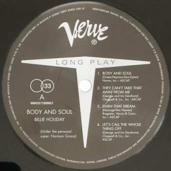 LP Billie Holiday: Body And Soul