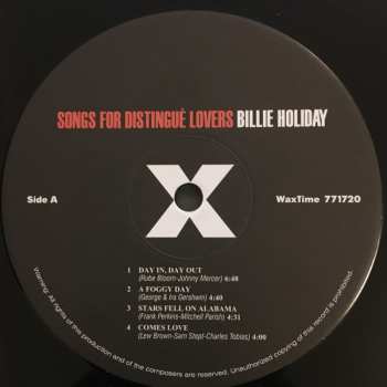 LP Billie Holiday: Songs For Distingué Lovers