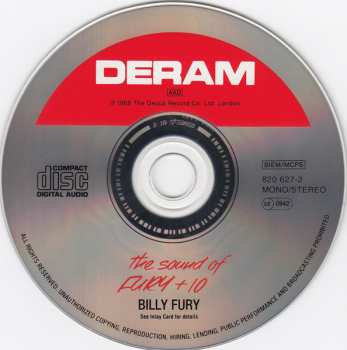 CD Billy Fury: The Sound Of Fury + 10