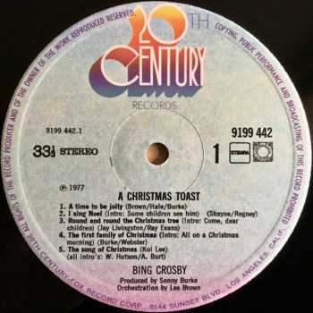 LP Bing Crosby: A Christmas Toast