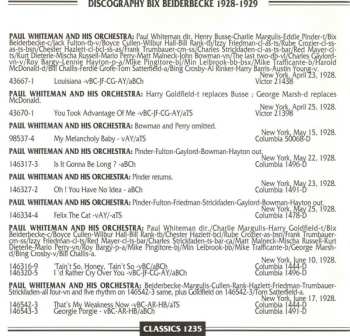 CD Bix Beiderbecke: 1928-1929