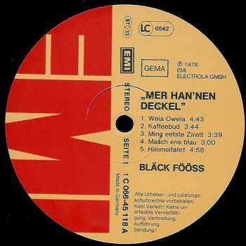 LP Bläck Fööss: Mer Han'Nen Deckel