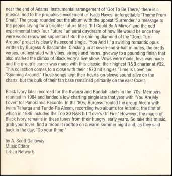 CD Black Ivory: Don't Turn Around