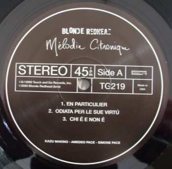LP Blonde Redhead: Mélodie Citronique