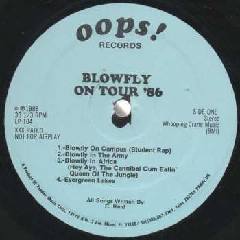 LP Blowfly: Blowfly On Tour '86