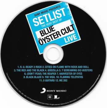 CD Blue Öyster Cult: Setlist The Very Best Of Blue Öyster Cult Live