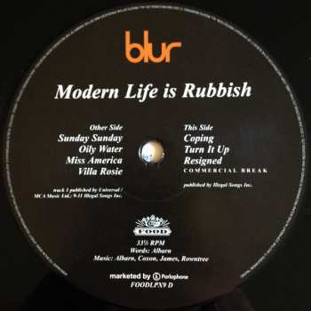 2LP Blur: Modern Life Is Rubbish LTD