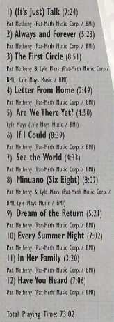 CD Bob Curnow's L. A. Big Band: The Music Of Pat Metheny & Lyle Mays