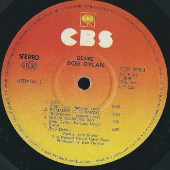 LP Bob Dylan: Desire