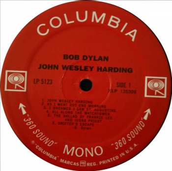 LP Bob Dylan: John Wesley Harding