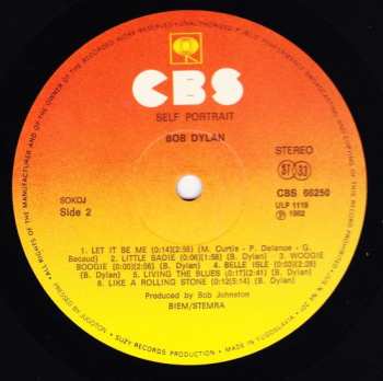 2LP Bob Dylan: Self Portrait