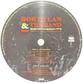 LP Bob Dylan & The Band: Boston Garden 1974 The New England Broadcast