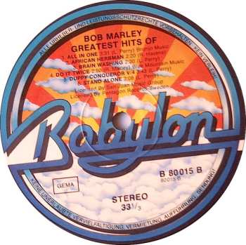 LP Bob Marley: Greatest Hits Of