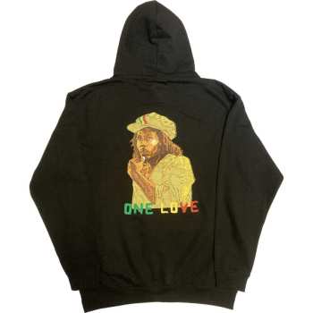 Mercancía Bob Marley & The Wailers: Bob Marley Unisex Pullover Hoodie: Wailers One Love Portrait (back Print & Embroidery) (small) S