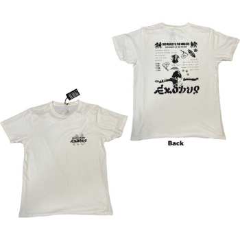 Mercancía Bob Marley & The Wailers: Bob Marley Unisex Organic T-shirt: Exodus Tracklist (back Print & Hi-build) (small) S