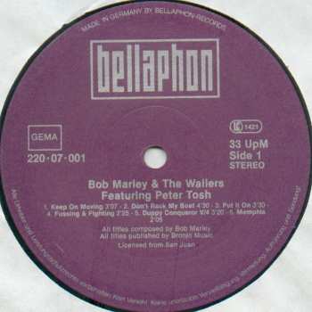 LP Bob Marley & The Wailers: Bob Marley & The Wailers Featuring Peter Tosh