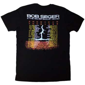 Mercancía Bob Seger & The Silver Bullet Band: Bob Seger & The Silver Bullet Band Unisex T-shirt: Tour '86 (black) (back Print) (medium) M