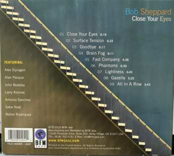 CD Bob Sheppard: Close Your Eyes