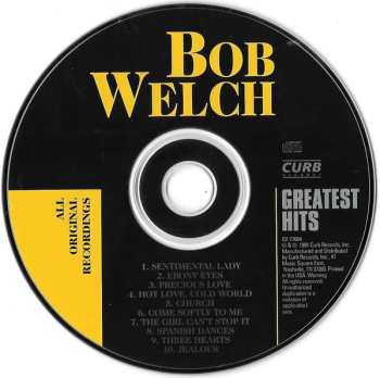 CD Bob Welch: Greatest Hits