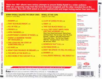 CD Bobby Rydell: Bobby Rydell Salutes The Great Ones / Rydell At The Copa