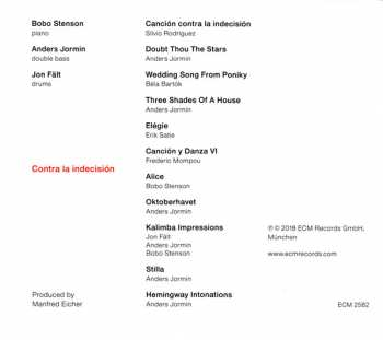 CD Bobo Stenson Trio: Contra La Indecisión