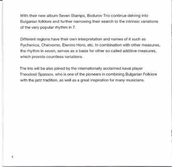 CD Bodurov Trio: Seven Stamps