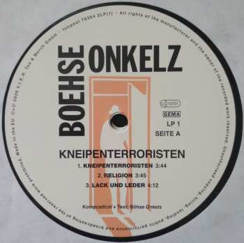 2LP Böhse Onkelz: Kneipenterroristen
