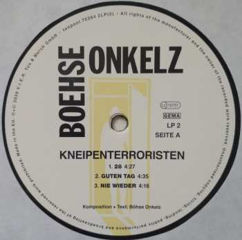 2LP Böhse Onkelz: Kneipenterroristen
