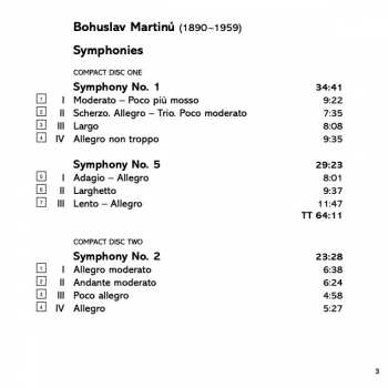 3CD/Caja Bohuslav Martinů: Symphonies