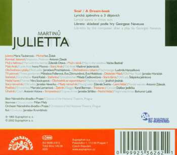 2CD/Caja Bohuslav Martinů: Julietta (Opera In 3 Acts)