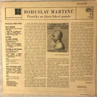 LP Bohuslav Martinů: Písničky Na Slova Lidové Poezie